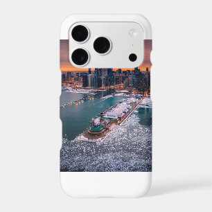 Stunning Winter Aerial View of Chicago Skyline iPhone 17 Pro Case