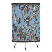 Stunning Winter Ducks in Flight Tripod Lamp (Back)