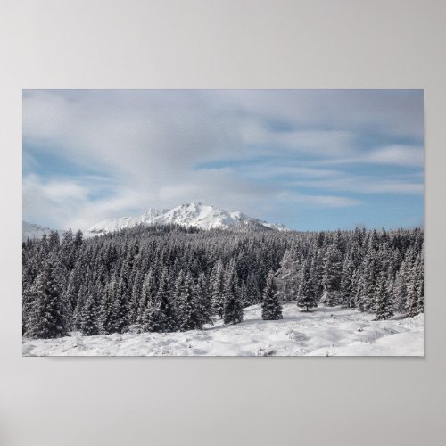 Stunning winter scenery poster