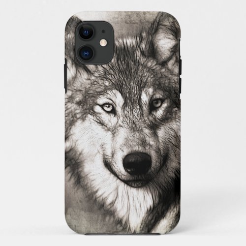 Stunning wolf face photo print accessories therian iPhone 11 case