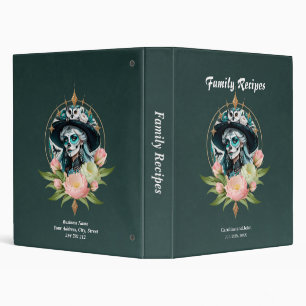 Stunning woman with a stunning sugar skull makeup 3 ring binder