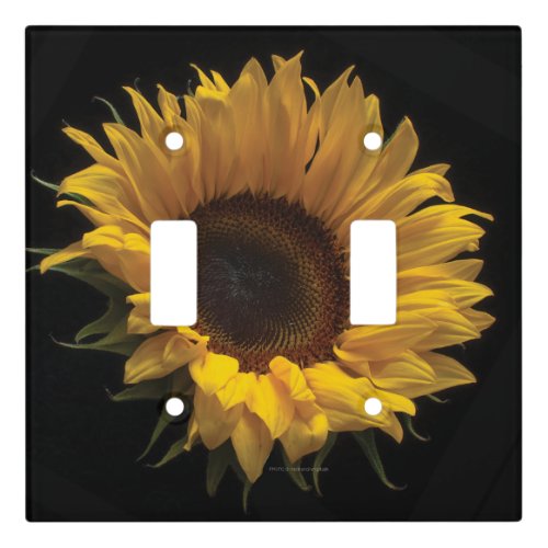 STUNNING YELLOW SUNFLOWER DOUBLE SWITCH PLATE