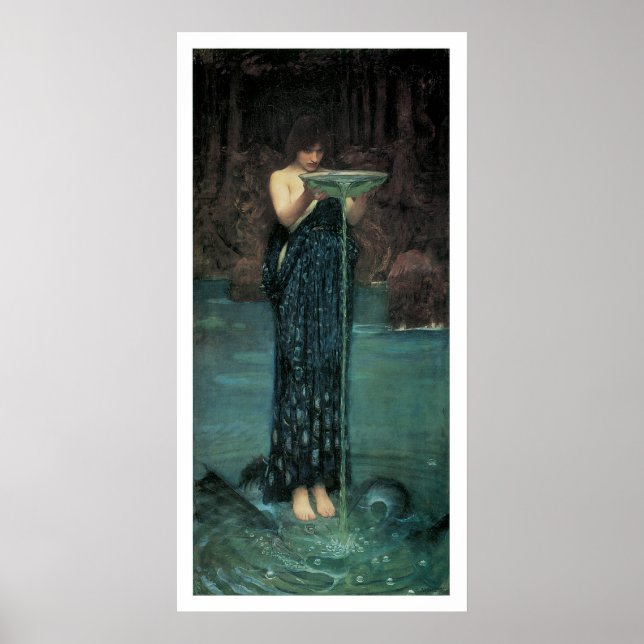 Stunningly Beautiful Victorian Art Mermaid Print (Front)