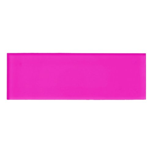 Stunningly Vivacious Pink Color Name Tag