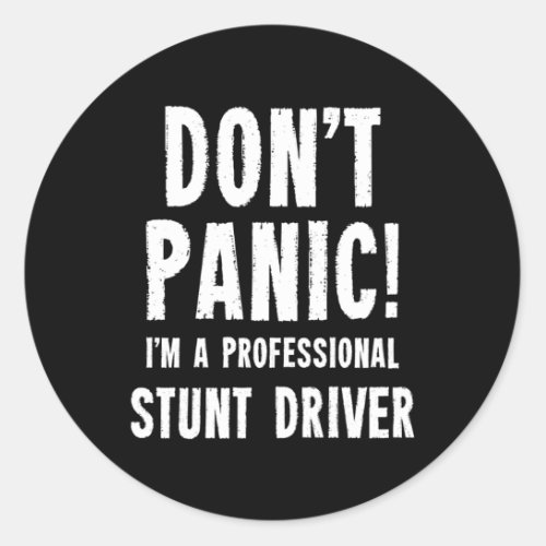 Stunt Driver Classic Round Sticker