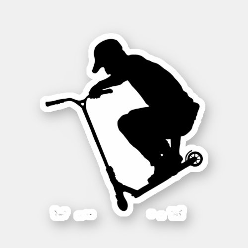 Stunt scooter deck grab sticker
