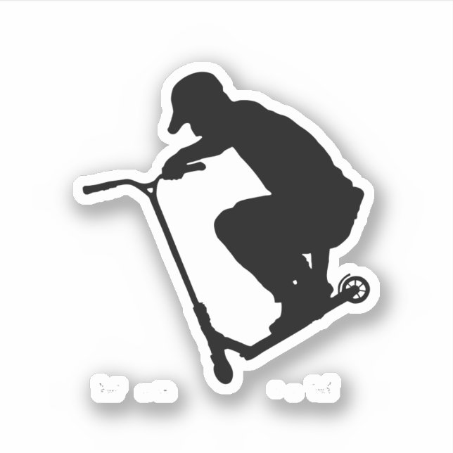 Stunt scooter deck grab sticker (Front)