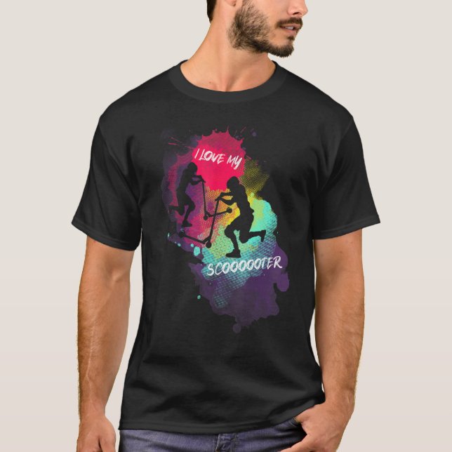 Stunt Scooter Kids Kick Scooter Scooter Rider Skat T-Shirt (Front)