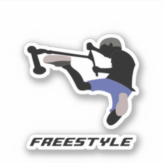 Stunt scooter rider sticker