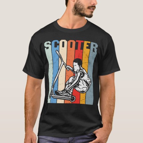 Stunt Scooter Scootering Retro Design T_Shirt