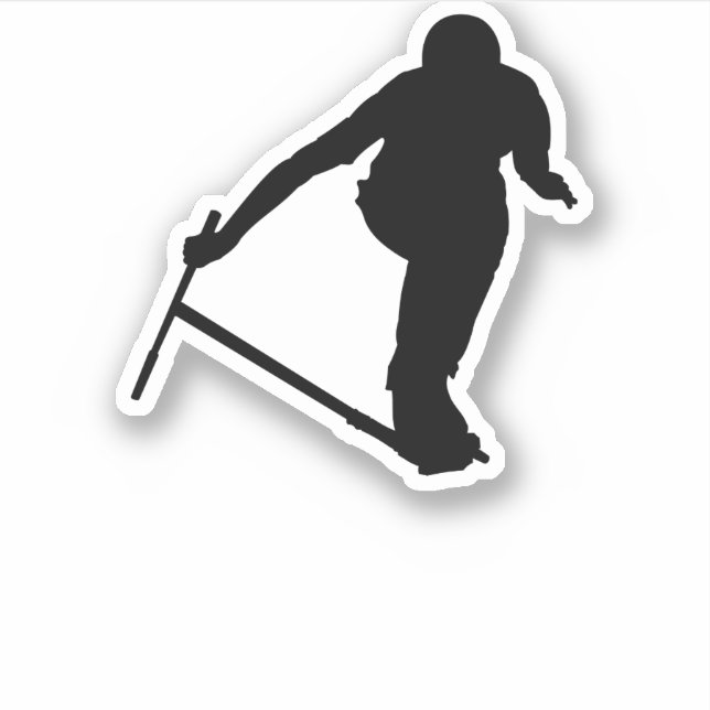 Stunt scooter trick Bartwist Sticker (Front)