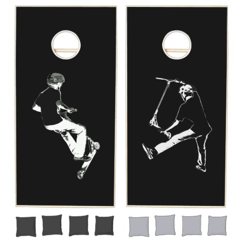 Stunt Scooter Tricks  Cornhole Set