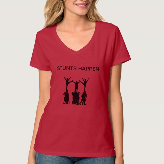 Stunts Happen Cheer Shirt (Front)