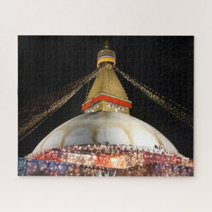 Stupa Boudhanath, Kathmandu at night - Nepal Jigsaw Puzzle