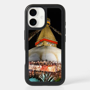 Stupa Boudhanath, Kathmandu at night - Nepal iPhone 16 Case