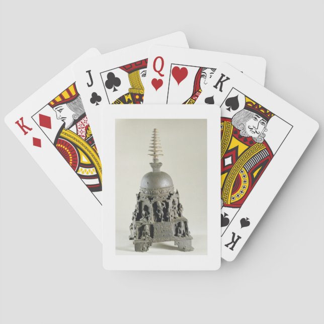 Stupa, Pala, Nalanda, Bihar (bronze) Poker Cards (Back)