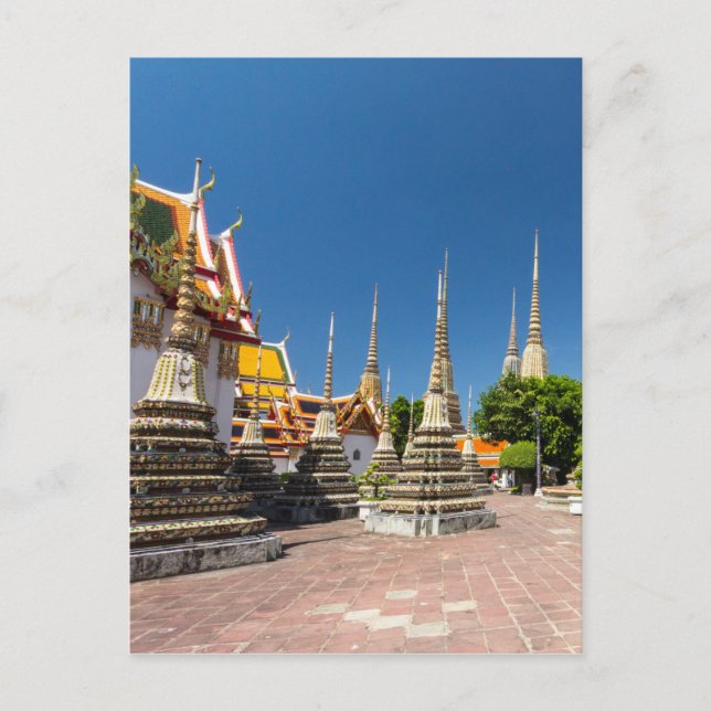Stupas, Wat Pho, Bangkok, Thailand Postcard (Front)