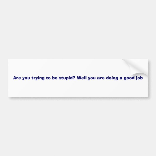 Stupid Bumper Sticker (Front)