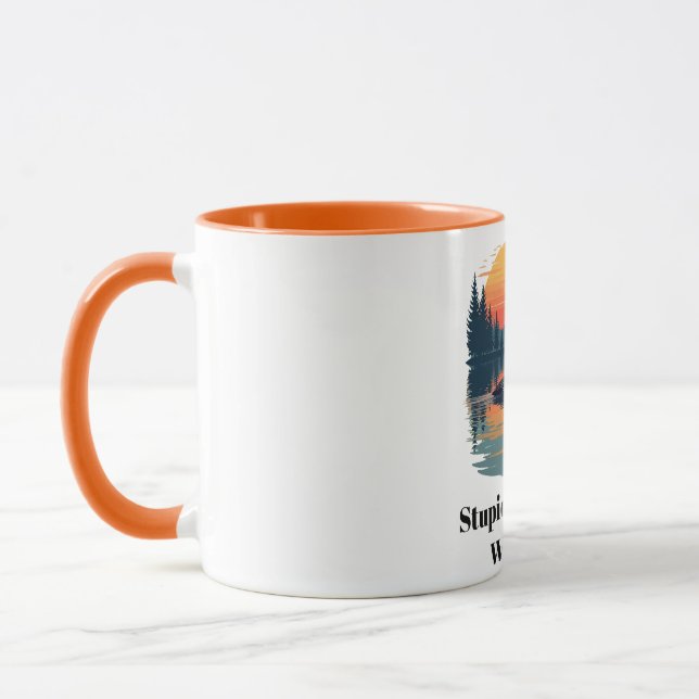 Stupid Canadian Wolf Bird Funny Canada Gift Loon Mug (Left)
