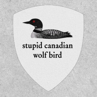 Stupid Canadian Wolf Bird Hockey Romance for Hocke Patch