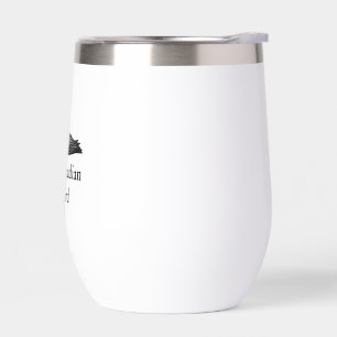 Stupid Canadian Wolf Bird Hockey Romance for Hocke Thermal Wine Tumbler
