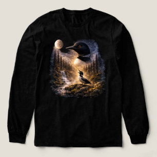 Stupid Canadian Wolf Bird Loon – common loon Howl Tri-Blend Shirt