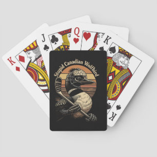 Stupid Canadian Wolf Bird Poker Cards