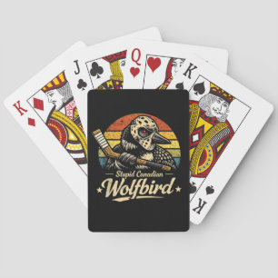 Stupid Canadian Wolf Bird Poker Cards