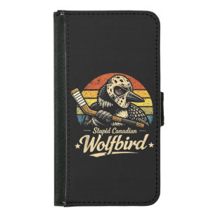 Stupid Canadian Wolf Bird Samsung Galaxy S5 Wallet Case