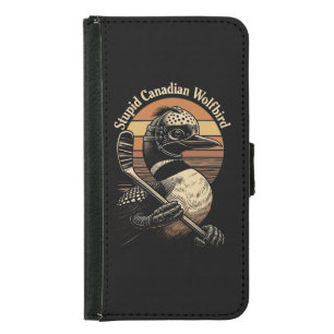 Stupid Canadian Wolf Bird Samsung Galaxy S5 Wallet Case