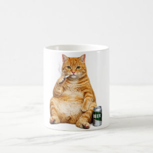 Stupid Cool Funny Cat Meme Smoking Cat cigarette Coffee Mug