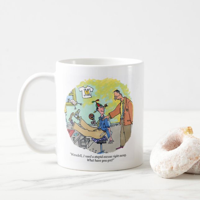 Stupid Excuse mug (With Donut)