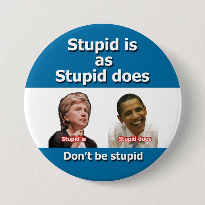 Stupid is as Stupid Does Button Zazzle
