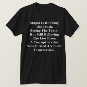 Stupid Is Knowing The Truth, & Believing The LIes T-Shirt