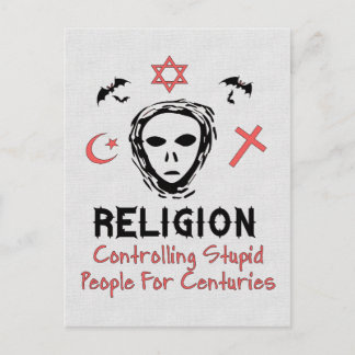 Stupid People Control Postcard