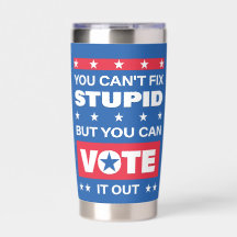 Stupid Politician Quote Water Bottle