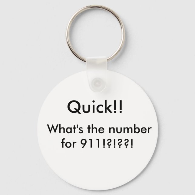 Stupid Question Keychain (Front)