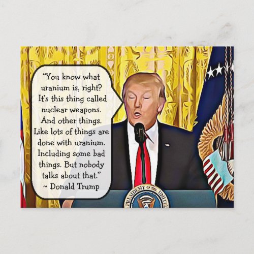 Stupid Quotes by Donald Trump Keepsakes Postcard