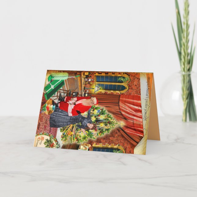  Stupid Santa! I prefer jewelry :/ Holiday Card (Front)