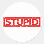 Stupid Stamp Classic Round Sticker