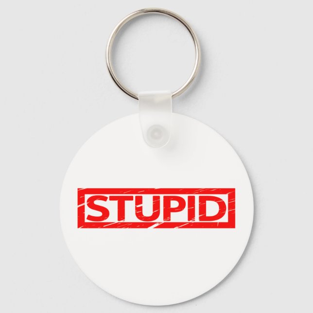 Stupid Stamp Keychain (Front)