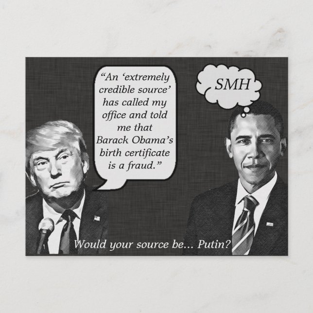 Stupid Things Donald Trump Said Postcards (Front)