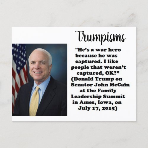 Stupid Things Trump has said Postcard Souvenir