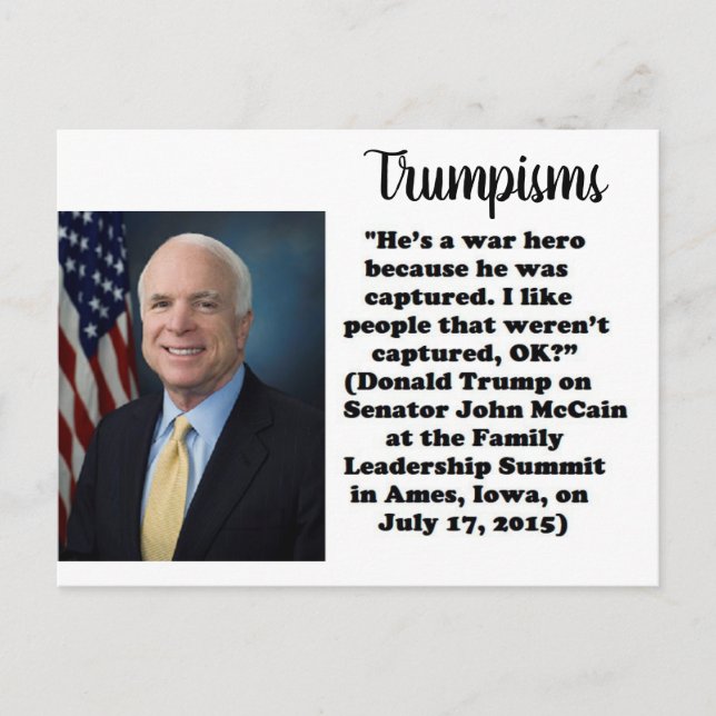 Stupid Things Trump has said Postcard Souvenir (Front)