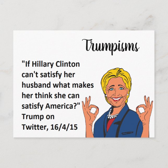 Stupid Things Trump has said Postcard Souvenir (Front)