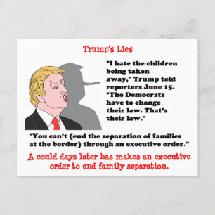 Stupid Things Trump has said Postcard Souvenir