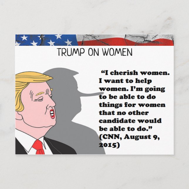 Stupid Things Trump has said Postcard Souvenir (Front)