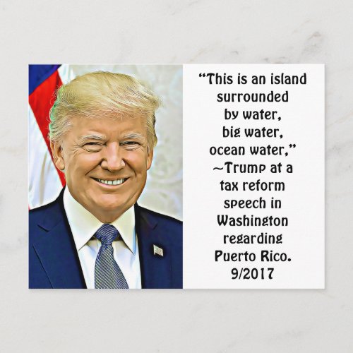 Stupid Things Trump Says Postcard Keepsake