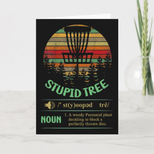 Stupid Tree Definition, Funny Disc Golf Card