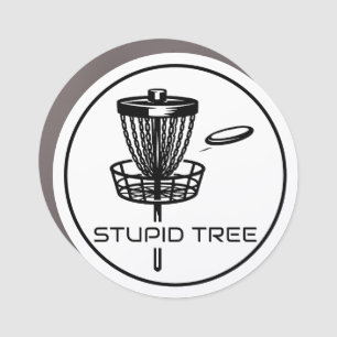 Stupid Tree Disc Golf Car Magnet